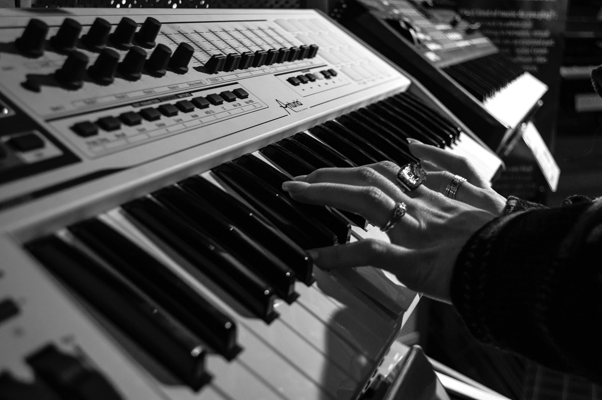 playing the organ